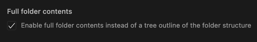 Full Folder Context Setting